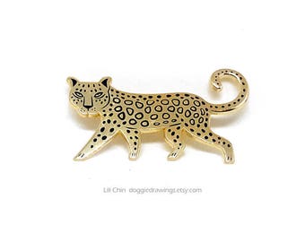 Leopard enamel pin - Wildlife series
