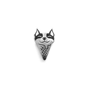 Boston Terrier Ice Cream Enamel Pin (gold or silver)