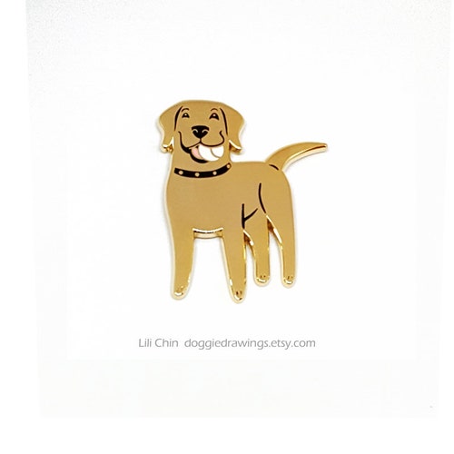 Golden Retriever Pin Service Dog Pin Enamel Pin Lapel Etsy
