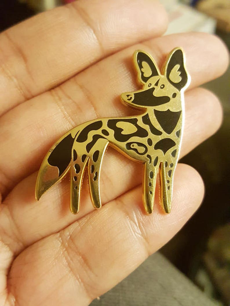 African Wild Dog enamel pin Wildlife series image 2