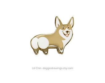 Corgi - dog pin