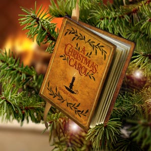 Charles Dickens - Miniature Book Ornament - A Christmas Carol Literary Excerpts