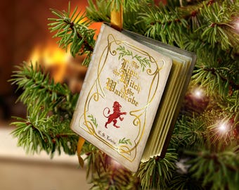 The Lion, the Witch and the Wardrobe Chronicles of Narnia Miniature Book Ornament C.S. Lewis