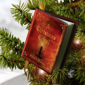 Charles Dickens - Miniature Book Ornament - A Christmas Carol Literary Excerpts