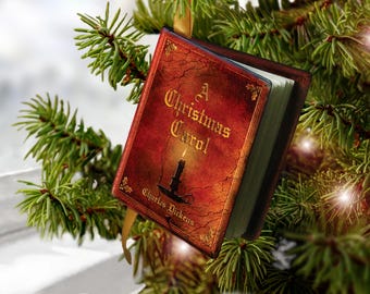 Charles Dickens - Miniature Book Ornament - A Christmas Carol Literary Excerpts