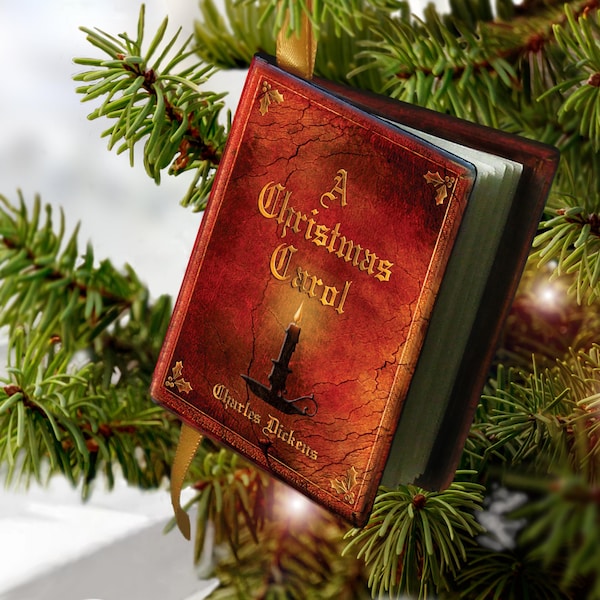 Charles Dickens - Miniature Book Ornament - A Christmas Carol Literary Excerpts