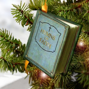 Miniature Hymn Book - Christian Song Book Christmas Ornament