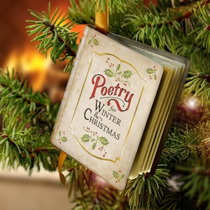Miniature Poetry Book - Christmas Ornament