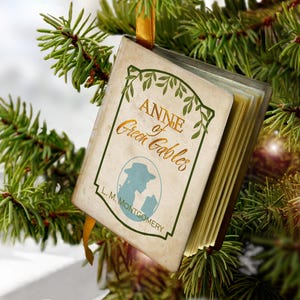 Anne of Green Gables - Miniature Classic Literature Book Christmas Ornament