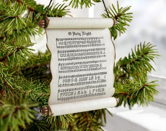 Christmas Carol Scroll Ornament