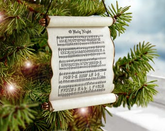 Christmas Carol Scroll Ornament