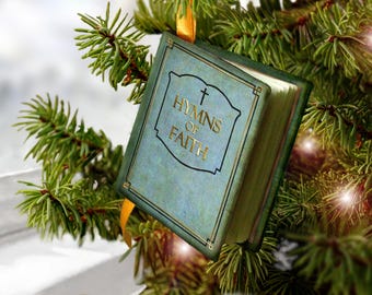 Miniature Hymn Book - Christian Song Book Christmas Ornament