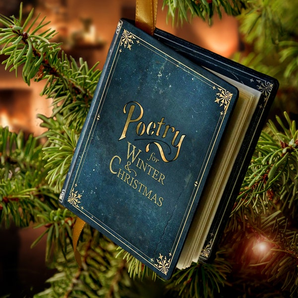 Miniature Poetry Book - Christmas Ornament