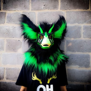 Mask raptor fursuit, dinomask furry