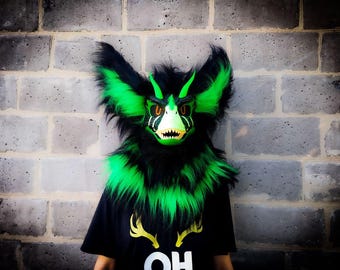 Mask raptor fursuit, dinomask furry