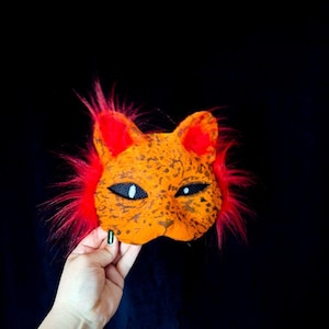 Máscara Therian / Máscara de gato｜Therian hecha a mano