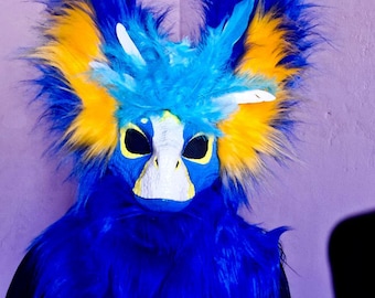 Dino mask fursuit, raptor mask, furry and furrypaws
