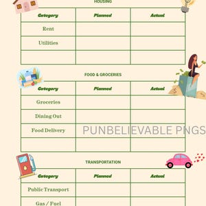 Budget Sheet, Monthly Budget, Digital Budget, Printable Budget Sheet, Printable sheet, Colorful budget, Simple Budget