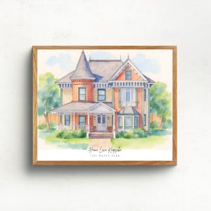Custom Watercolor House Portrait from Photo,Personalized Hand-Painted Home Illustration,House Painting for Housewarming,Wedding,Realtor Gift