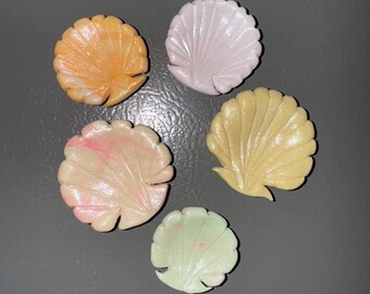 Schimmernde Seashell Clay Magnete, Girly Kühlschrankmagnet