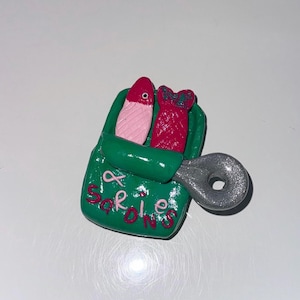 Sardine Can w/ Removable Fish Clay Magnet