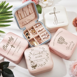 Regalo per la Prima Comunione per bambina, portagioie personalizzato, regalo religioso cattolico per bambina, regalo personalizzato per figlioccia/madrina, cristiano