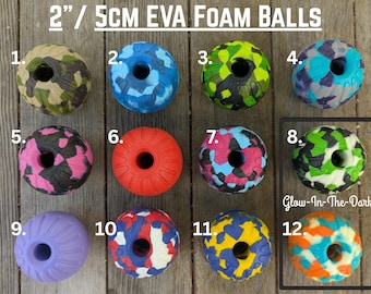 Pelota de recompensa para perros pequeños de espuma EVA de 2 pulgadas, para tirar/lanzar, juguete para el cuidado del perro, recompensa para perros de trabajo, pelota con cuerda.