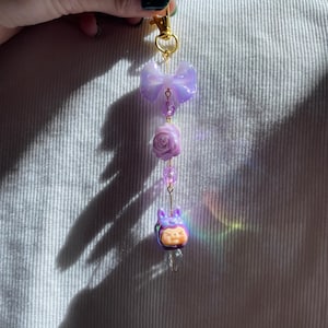 Purple Labubu Keychain