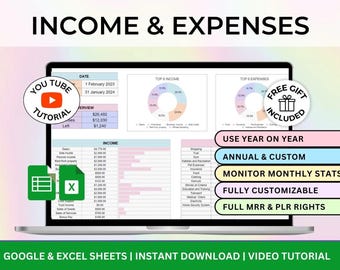 Seguimiento de ingresos y gastos en Excel y Hojas de cálculo de Google