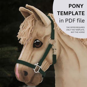 Hobby Horse TEMPLATE Pony PDF File A5/A4/A3 – Printable Stick Horse Pattern  – DIY Hobby Horse Sewing Pattern – Digital Download for Kids