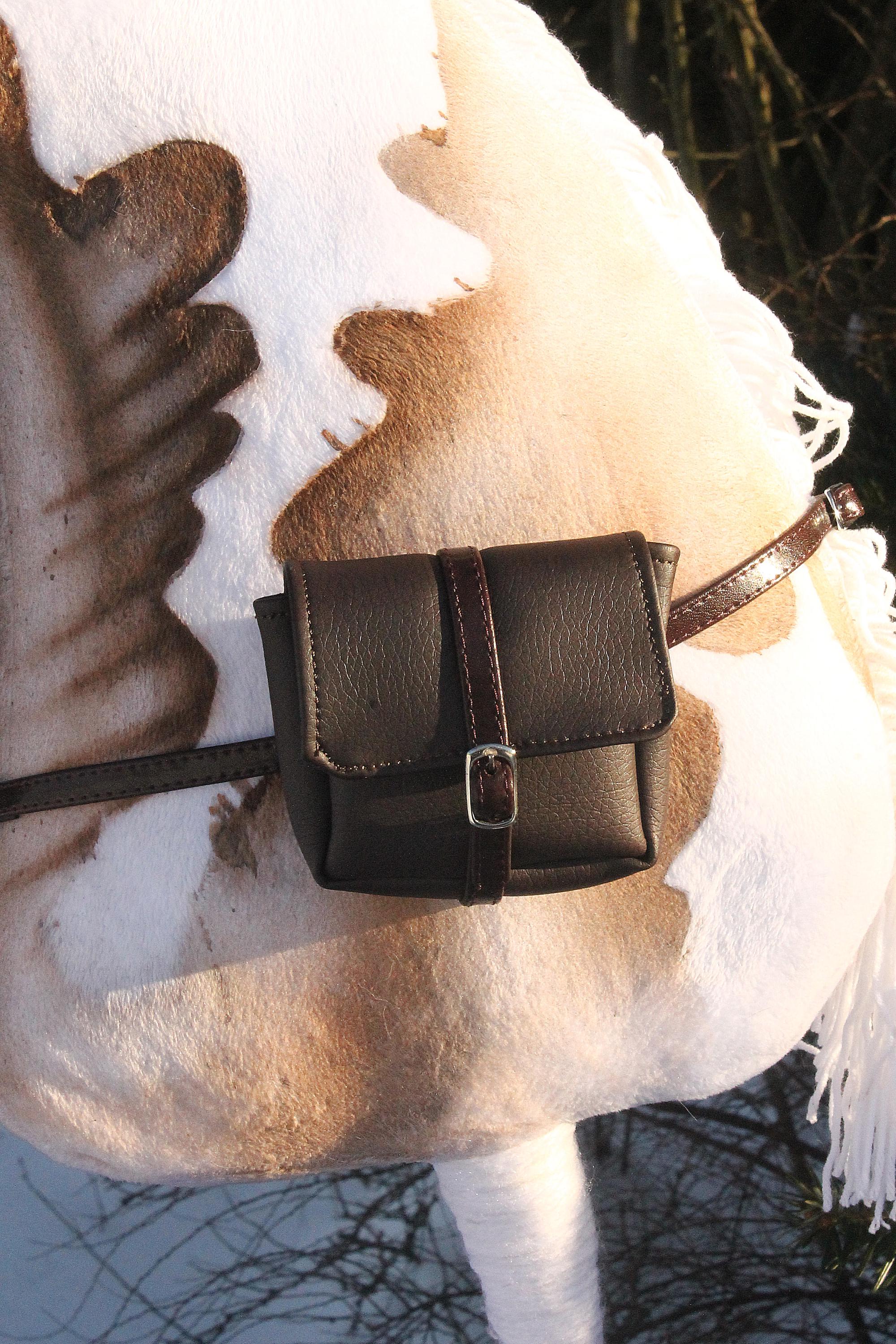 Hobby Horse Saddle Bag Riding Accessory, With or Without Fur Fits A5 A4 ...