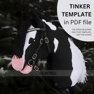 Hobby Horse TEMPLATE Tinker PDF File A5/A4/A3 – Printable Stick Horse Pattern  – DIY Hobby Horse Sewing Pattern – Digital Download for Kids