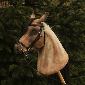 Fully Custom Realistic A4  36cm Hobby Horse Stick Horse Perfect Gift for Kids Teens Horse Lover Basic Overo Piebald Painted Personalized Toy