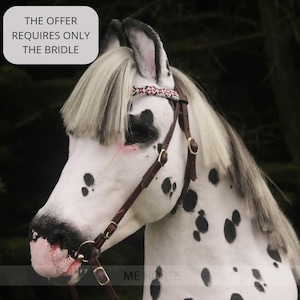 Custom Bridle for Hobby Horse – A4 Size – Handmade Accessory Only (No Horse Included) – Adjustable Toy Bridle for Stick Horse Gift for Kids