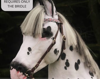 Brida ajustável personalizada para cavalo de pau Hobby Horse: somente acessórios tamanho A4
