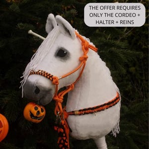 A3 Cordeo + Ornamental Halter + Reins Custom for a Hobby Horse (WITHOUT A HORSE) * hobby horsing for-kid custom gifteful gift