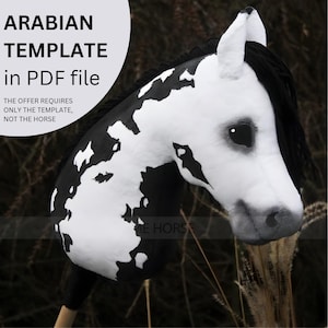 Hobby Horse TEMPLATE Arabian PDF File A5/A4/A3 – Printable Stick Horse Pattern  – DIY Hobby Horse Sewing Pattern – Digital Download for Kids