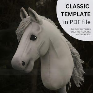Hobby Horse TEMPLATE Classic PDF File A5/A4/A3 – Printable Stick Horse Pattern  – DIY Hobby Horse Sewing Pattern – Digital Download for Kids