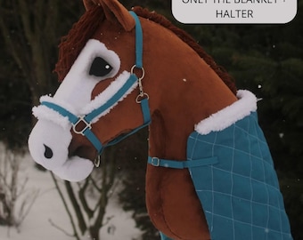 Hobby Horse Halter and Blanket Set - A3 Size - Handmade Toy Accessories