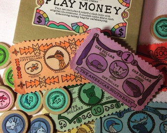 SALE - Cloth Play Money featuring Regional Fauna of the United States