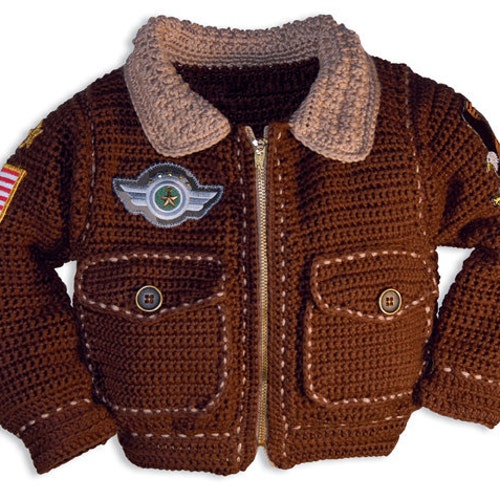 Baby Crochet Patterns, Baby Boy Crochet Pattern, Bomber Jacket Crochet Pattern, Military Jacket, Air force Jacket Crochet Pattern