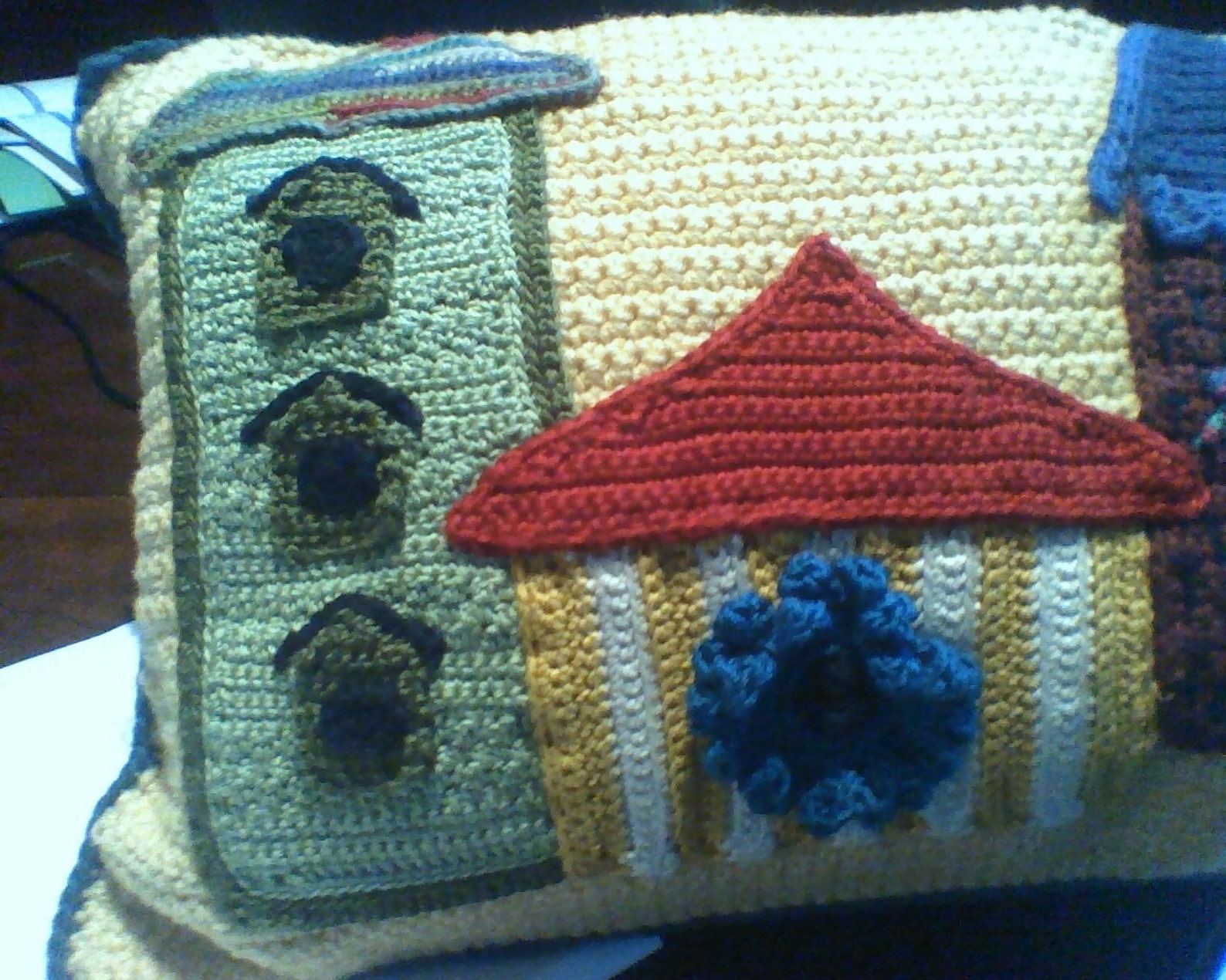 Crochet Lumbar Pillow Pattern Crochet Pillows with Bird Etsy