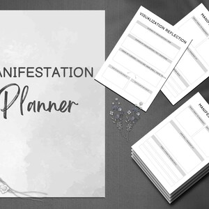 Manifestation Planner Journal Bundle | Law of Attraction Printable Workbook, Vision Board Daily Gratitude Goal Setting Spiritual Mindset Kit image 5