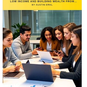 May include: A group of people are gathered around a table, looking at laptops and smartphones. The text "CRYPTO ON A BUDGET: THE BEGINNER'S GUIDE TO INVESTING IN CRYPTOCURRENCY WITH A LOW INCOME AND BUILDING WEALTH FROM..." is displayed at the top.