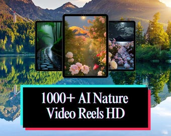 1000+ AI Nature Videos for Instagram Reels TikToks YouTube MRR PLR Automotive Digital Artificial Intelligence Futuristic Rain Sunset Natural