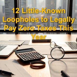12 Legal Tax Loopholes to Pay 0 In Tax Return This Year | Tax Hacks & Strategies PDF | Save Money Legally | Smart Finance and Wealth Guide