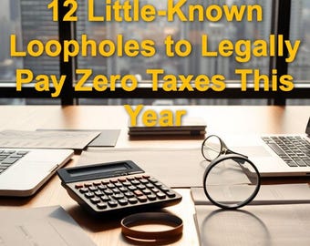12 Legal Tax Loopholes to Pay 0 In Tax Return This Year | Tax Hacks & Strategies PDF | Save Money Legally | Smart Finance and Wealth Guide