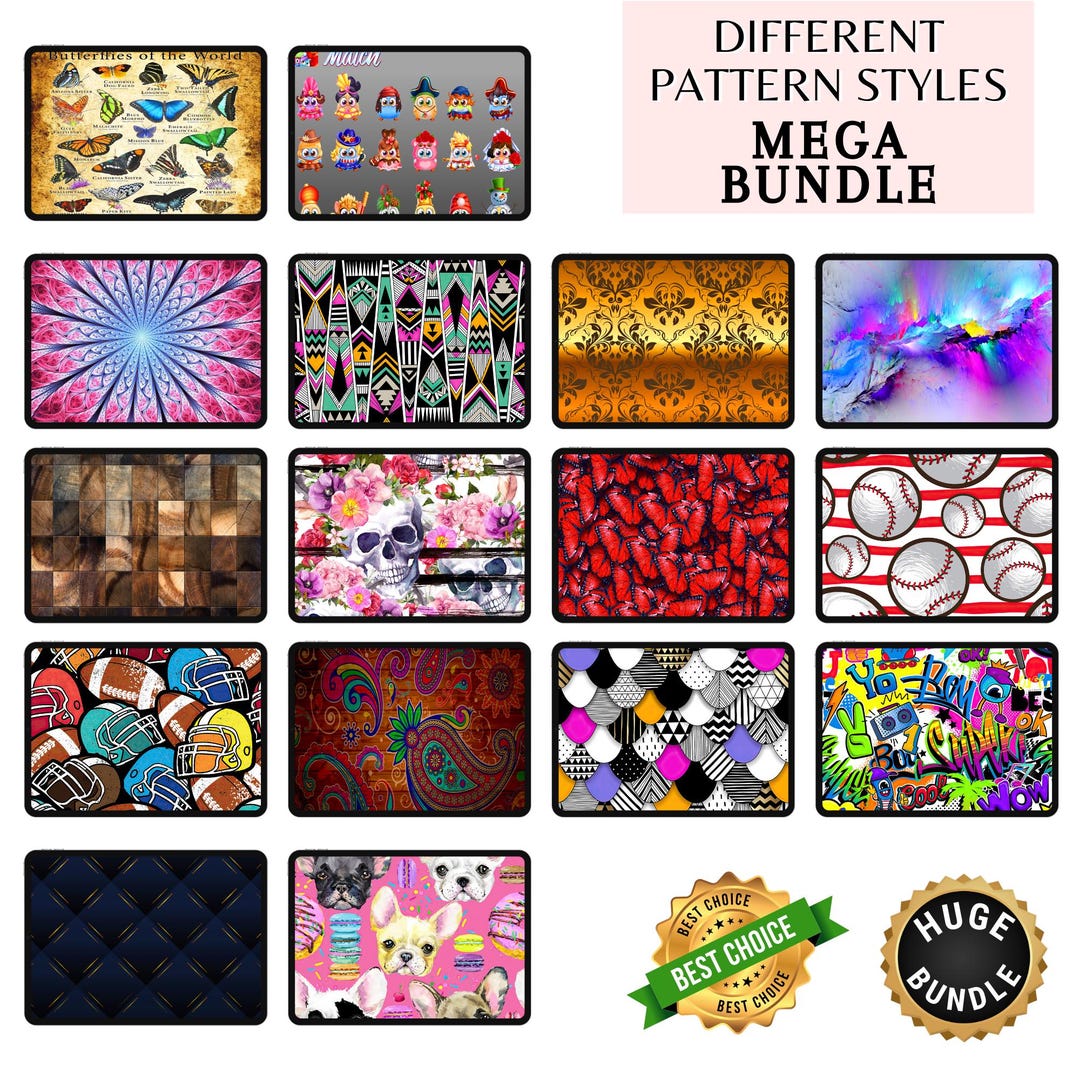 Pattern Styyles Pattern Styles Mega Bundle | Seamless Patterns Digital Paper Pack Huge ...