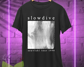 Slowdive Souvlaki Tour T-Shirt, Retro Pop Rock Band Musik Merch Shirt, Sweatshirts Hoodie