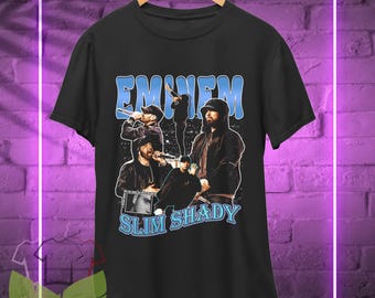 Eminem T Shirt, Slim Shady R&B Music Merch Shirt, 90s Retro Casual Unisex T-Shirt